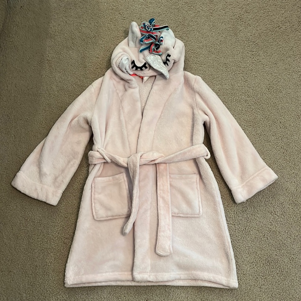 Cat & Jack girls unicorn hood bathrobe